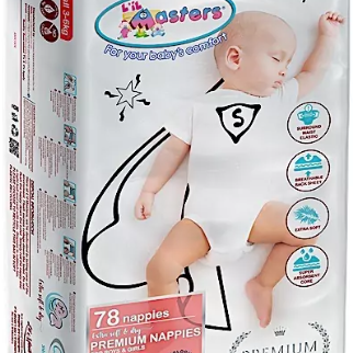 Líl Masters Premium Diapers (S,M,L,XL)